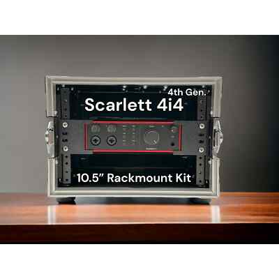 Focusrite Scarlett 4i4 4th Gen 10.5 inch Rack Mount Kit; Bands & Strap Included