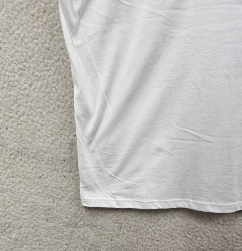 Jockey Men Shirt Large White 100% Cotton Short Sleeve Classic Fit Crew Tee Shirt - Picture 13 of 16