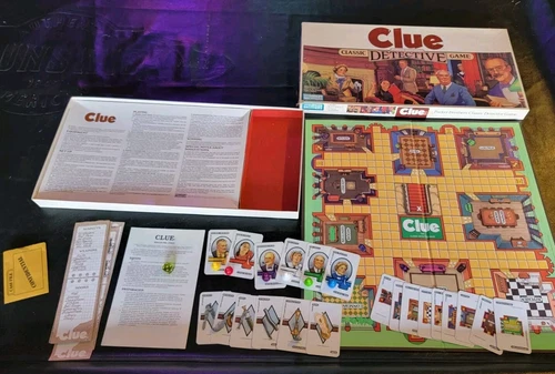 Vintage 1986 Clue Classic Detective Board Game Parker Brothers 100% Complete