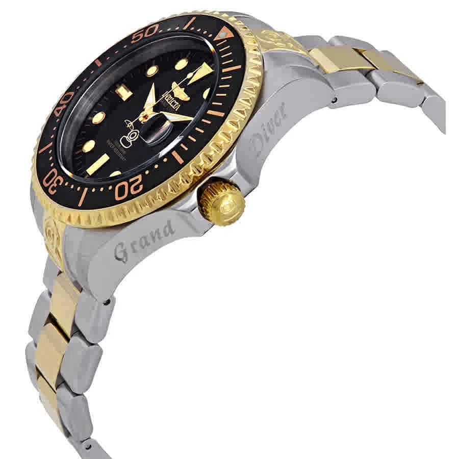 Invicta Grand Diver Automatic Black Dial Two tone Men s Watch