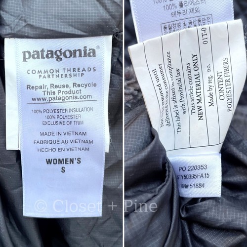 Patagonia Mixed Media Snap-T Pullover gesteppt Gr. Small schwarz grau Damen - Bild 11 von 15