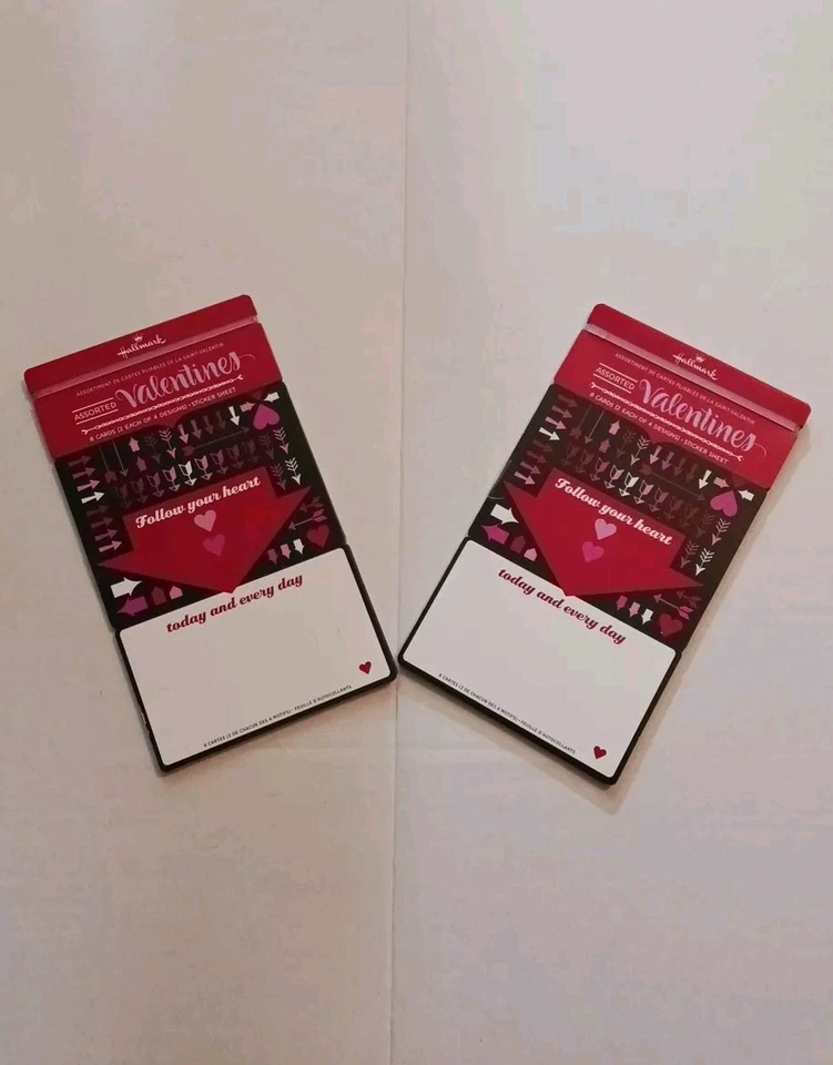 Hallmark 2 Packages Of 8 Valentine's Cards Total Of 16 Cards - Image 2 of 4