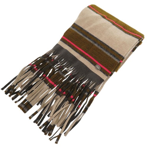 AUTHENTIQUE CHANEL écharpe cachemire rayée ornée écharpe cachemire haute qualité multicolore