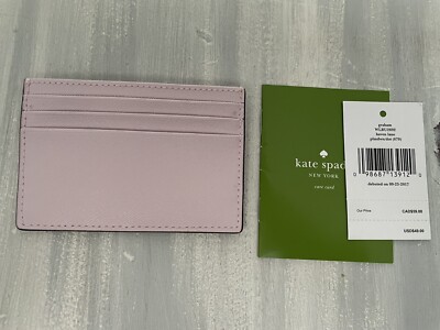 Kate Spade New York Graham Haven Lane Pink Dot Slim Card Case Wallet 0924