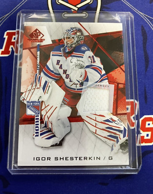 IGOR SHESTERKIN 2021-22 Upper Deck SP   Red Game Used #43 WHITE  Jersey QTY  