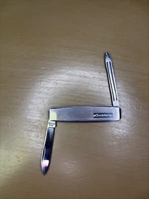 FES Knife Two Blade Gents Folder Stainless Steel Handle & Blades