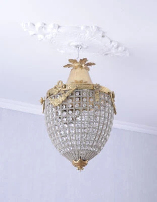 PALAZZO INT Deckenlampe Rokoko Lüster Kristall Lampe Deckenleuchte Shabby Chic Kronleuchter