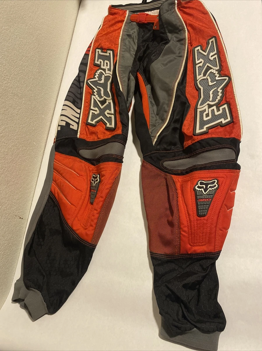 Fox Racing Inc 360 Men's Motocross Motorcycle Pants Rubber Logo Red Black  Sz 32