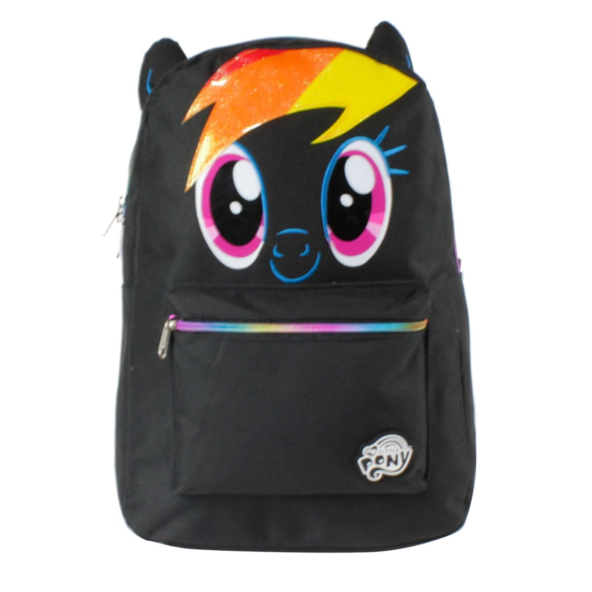 My Little Pony Girls School Backpack Lunch Box Set Rainbow Dash Pink Book  Bag