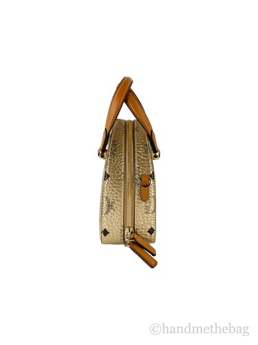 MCM Half Moon Mini Round Top Tote Umhängetasche - Bild 5 von 8