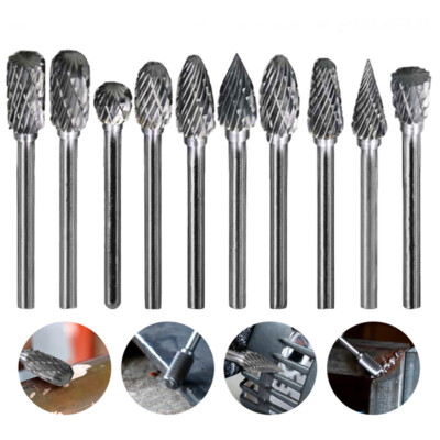 10 Stück Hartmetallfräser für Bohrer und Schleifer