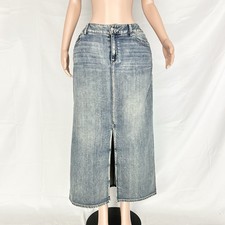 Vintage 90s Mid-wash Denim Maxi Skirt Women's Size Small