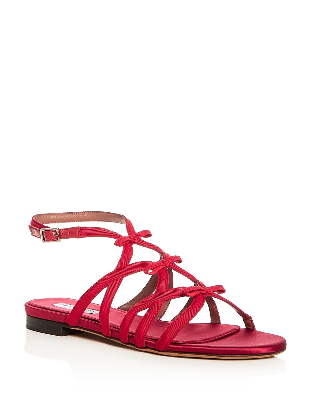 TABITHA SIMMONS Womens Red Strappy Minna Round Toe Block Heel Sandals 37 B 39490₽