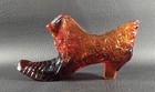 Boyd's Crystal Art Glass CAT SLIPPER #159 ROSIE BROWN 3-11-99 Shoe NOS — photo 4