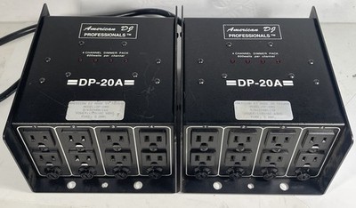 2- American DJ ADJ DP-20A 4 Channel Analog Dimmer Dimming Pack Lighting Control