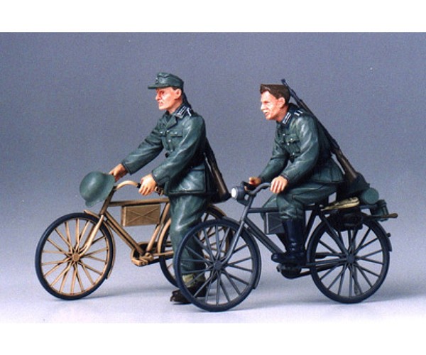 Tamiya Diorama Set Soldaten Mit Fahrrad 1:35 Plastik Modellbau MilitäR Bausatz-image