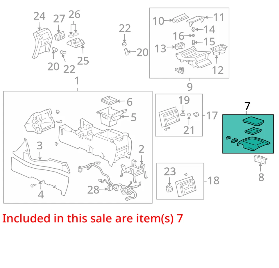 Cadillac GMC Escalade Escalade 2003-2007 ESV TAPA F/TOP ESTIBA COMPT *PEWT 15178473 Foto 2 de 3