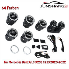 64 Farben für Mercedes Benz GLC X253 2020-2022 Air Vent LED Umgebungslicht Neu 64 Farben für Mercedes Benz GLC X253 2020-2022 Air Vent LED Umgebungslicht Neu