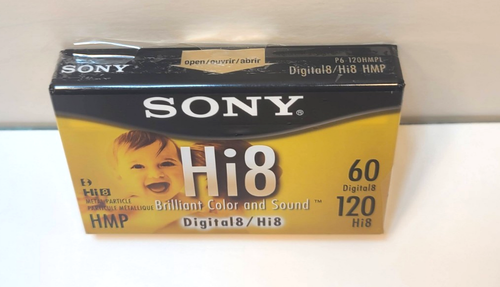 New Sealed Sony 8mm Hi8 Digital8 Cassette – 120 Minutes HMP Format - Picture 1 of 6