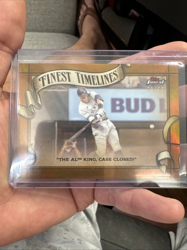 Aaron Judge [Gold Refractor] #FT-11 2025 Topps Finest Timelines card