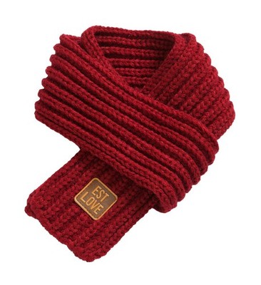 Kids Winter Knitted Warm Scarf Boys Girls Toddlers Solid Color Soft Scarfs Ne...