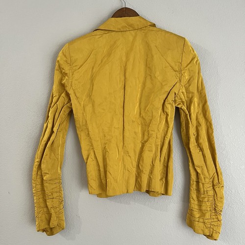 Blazer Escada amarillo seda aplastada talla 34 - Imagen 2 de 8