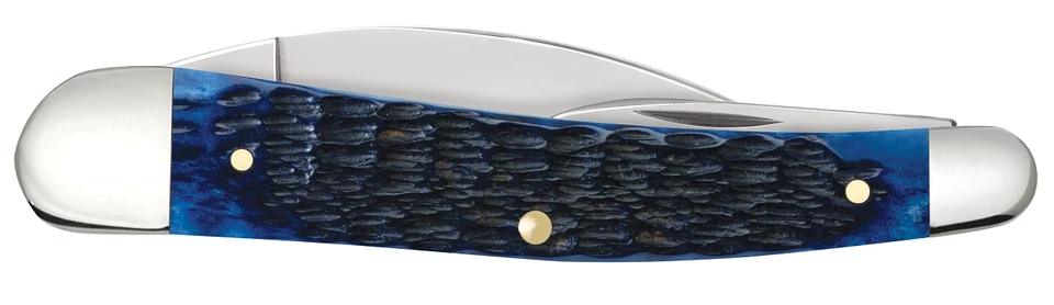 Cuchillo de bolsillo de acero inoxidable Case xx Seahorse Whittler Jig azul marino hueso 6889 Foto 3 de 4