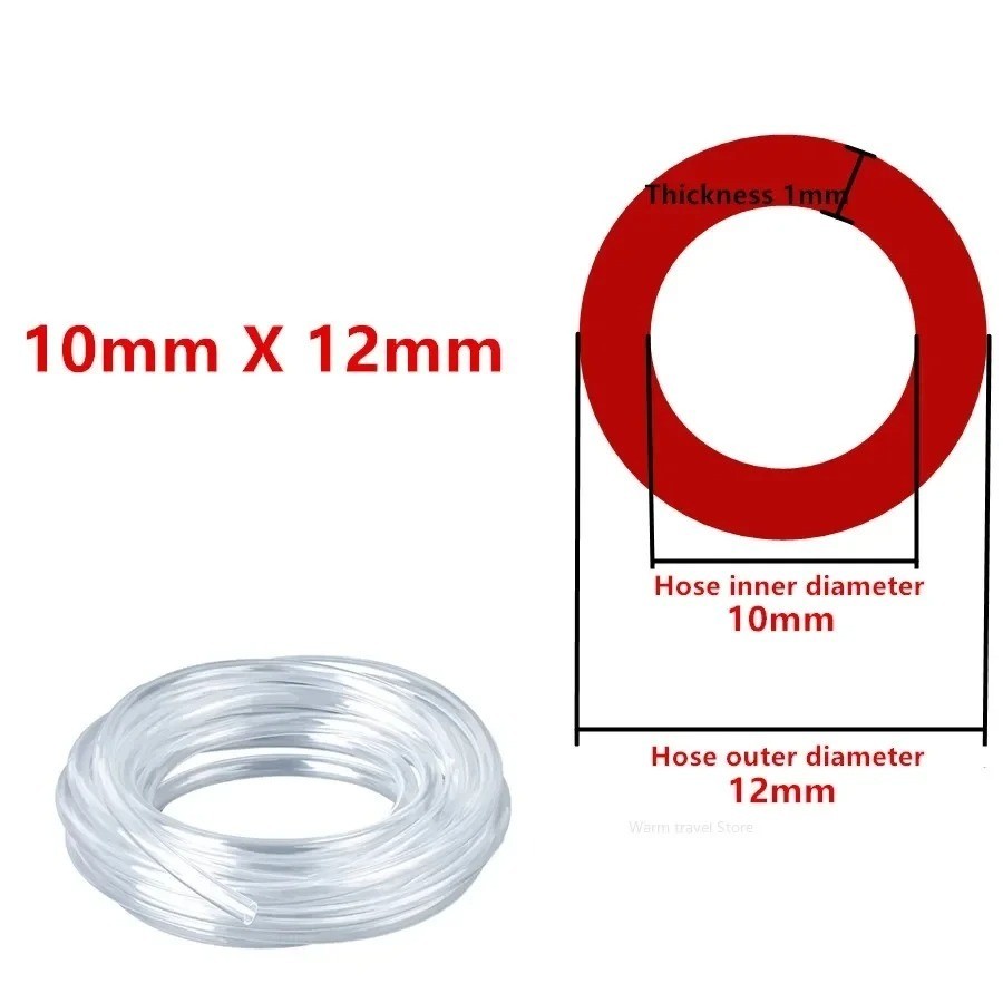 CLEAR FLEXIBLE PVC TUBE - AIR / WATER HOSE PIPE - 3MM TO 18MM DIAMETER ...
