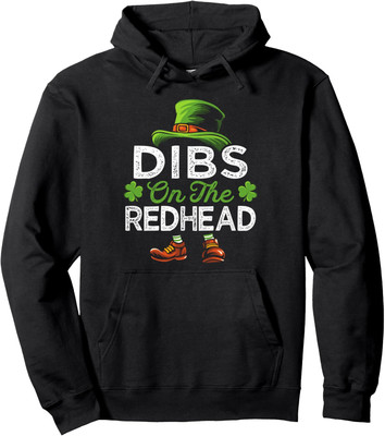 Dibs On The Redhead Irish Leprechaun Funny Unisex Hooded Sweatshirt