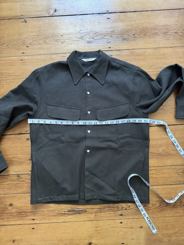 3Sixteen Gabardine Wool Western Overshirt Forest Green, Size M - Image 2 of 4