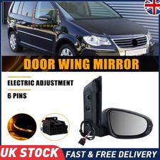 For VW Touran 2010-2016 Electric Power Folding Wing Door Mirror Primed Right