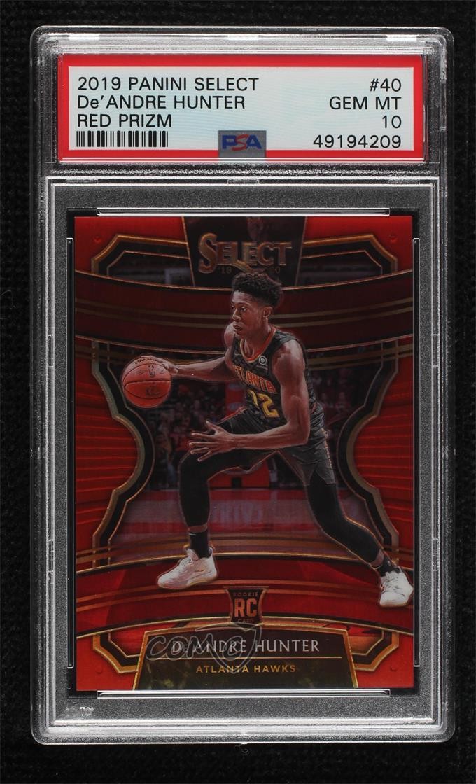 2019 Panini Select Concourse Red Prizm /199 De'Andre Hunter PSA 10 GEM MT 0nr3