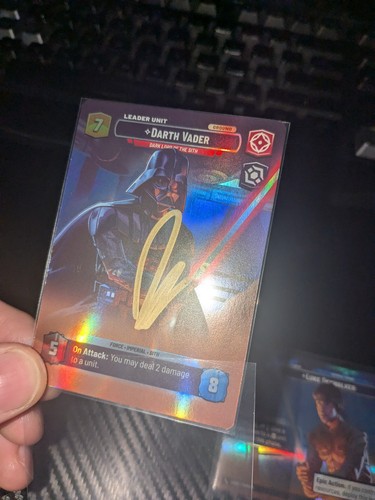 Autographed SWU Galactic Championship Darth Vader and Luke Skywalker Showcase - Picture 3 of 5