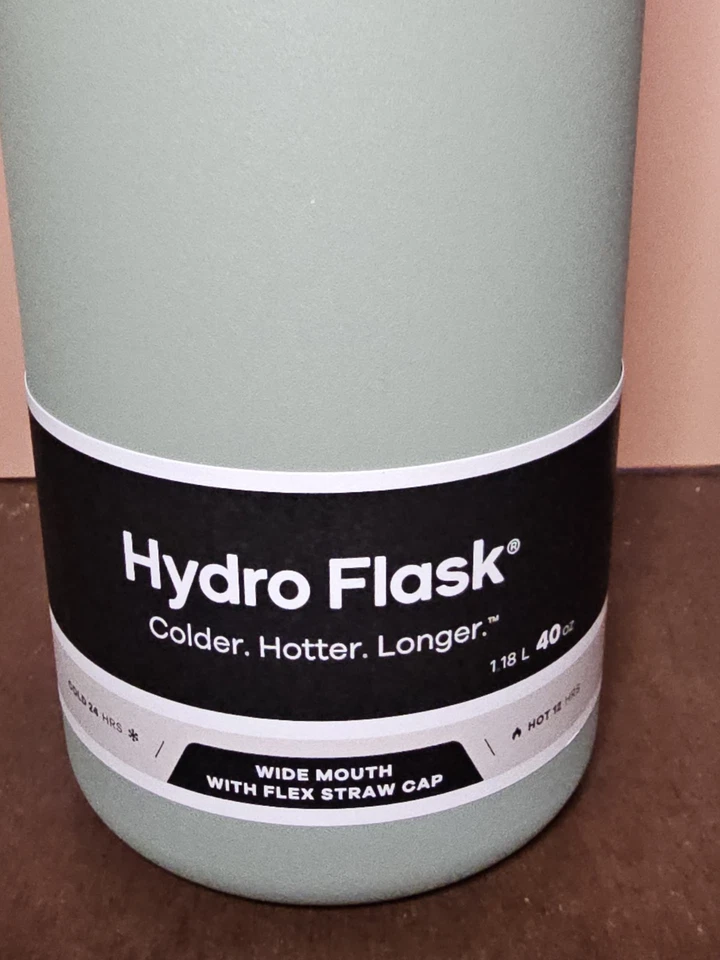 40 Oz Hyxro Flask Wide Mouth With Flex Straw Cap Agave - Image 3 of 3