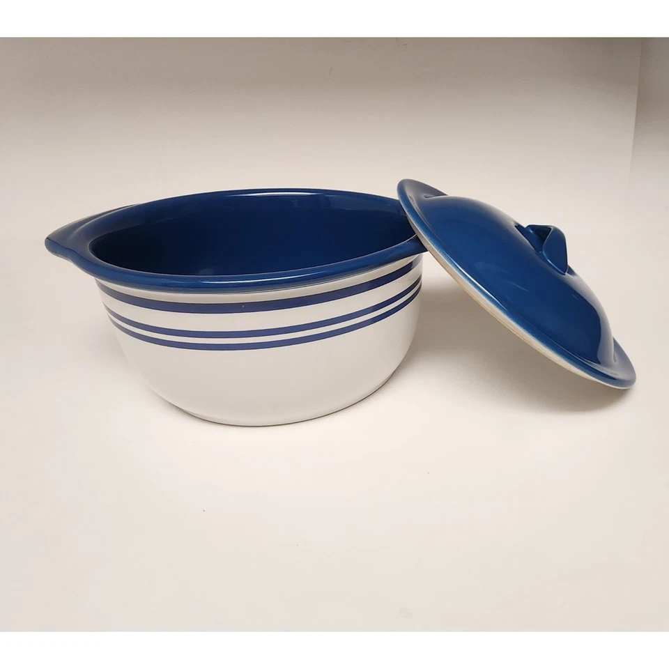 Caçarola coberta Corelle Coordinates Classic Cafe azul 1,5 qt tampa de assadeira - Imagem 2 de 4