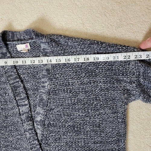 SO Open Front Cardigan Sweater XXL Laced Sides Long Sleeve Pockets Stretch Gray - Picture 8 of 14