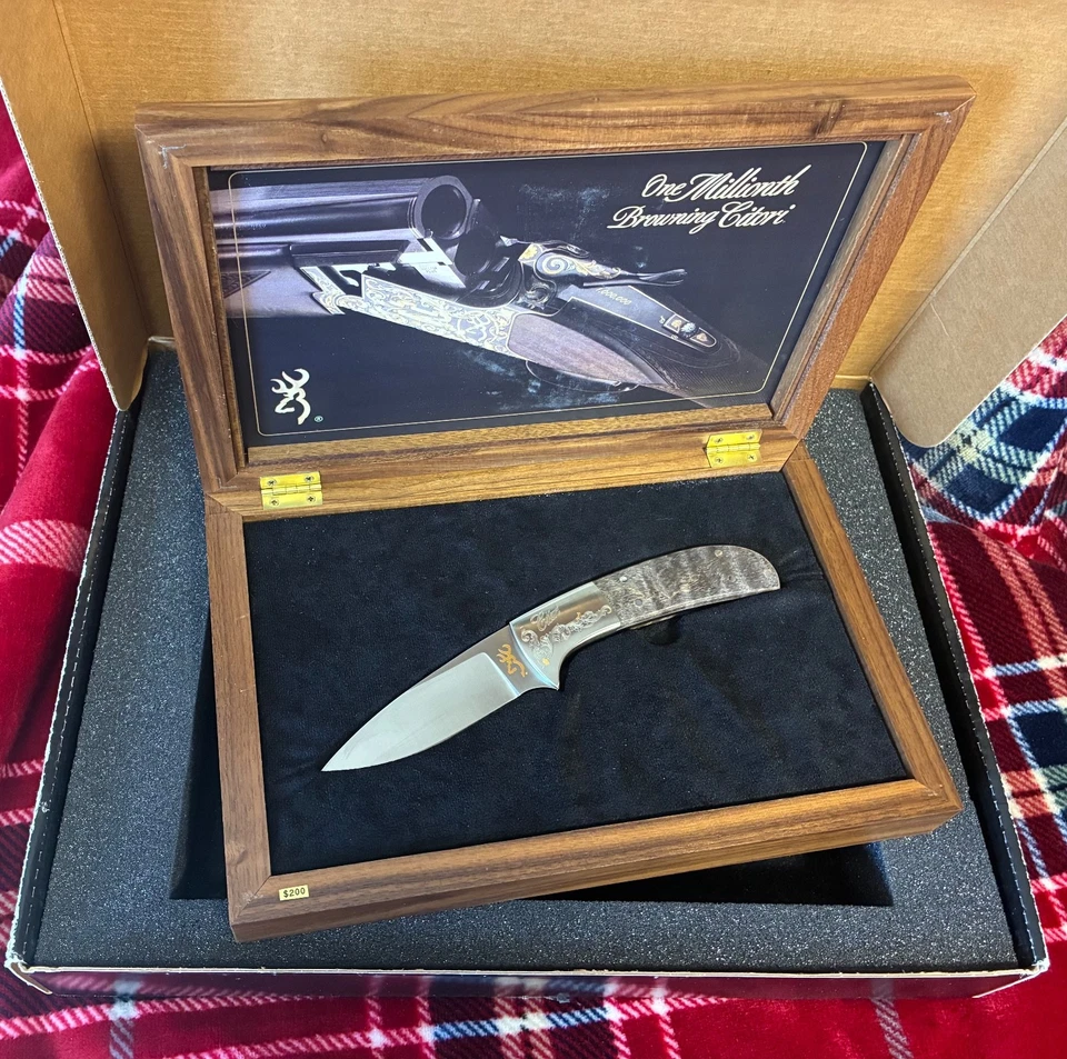 Cuchillo Conmemorativo Browning One Millionth Citori Nuevo en Caja Cartel, Estuche! Foto 4 de 4