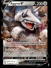 2022 Pokemon TCG SWSH09: Brilliant Stars Aggron V 096/172 Holo
