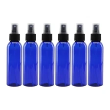 Cornucopia 4oz Blue Empty Plastic Refillable PET Spray Bottles w/Fine Mist At...