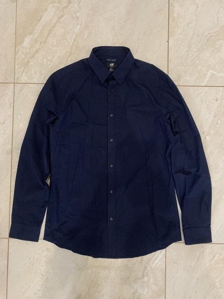 Men H&M Shirt Navy M