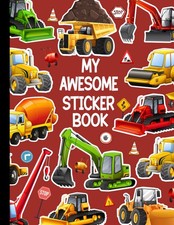 My Awesome Trucks Sticker Collecting Book: Cute Blank Sticker Album for Kids Gi