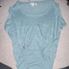 Forever 21 Light Blue Knit Pullover Sweater M...
