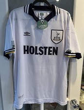Tottenham Hotspur 1993-95 Home Shirt - Large - Retro Score Draw - 18 Klinsmann