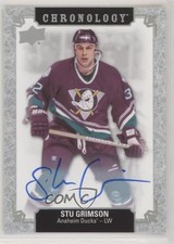 2018-19 Upper Deck Chronology Franchise History Stu Grimson #FH-AN-SG Auto 04f2