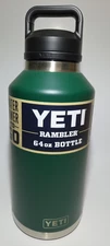 New YETI 64 oz Chug Bottle- Black Forest Green LIMITED EDITION