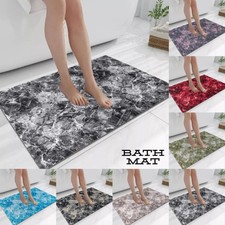 Non Slip Bath Mat Marble Small Large Abstract Bath Rug Heavy Duty Bathroom Mats