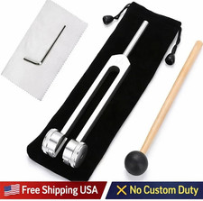 128Hz Healing Tuning Fork With Silicone Hammer Sound Therapy Musical Instrument