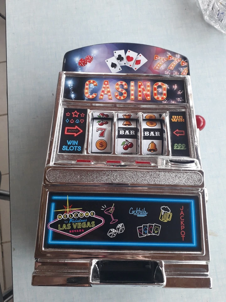 Machine à sous - Jackpot - Lumineuse - Tirelire - Idées cadeaux - 38 cm - Photo 4/4