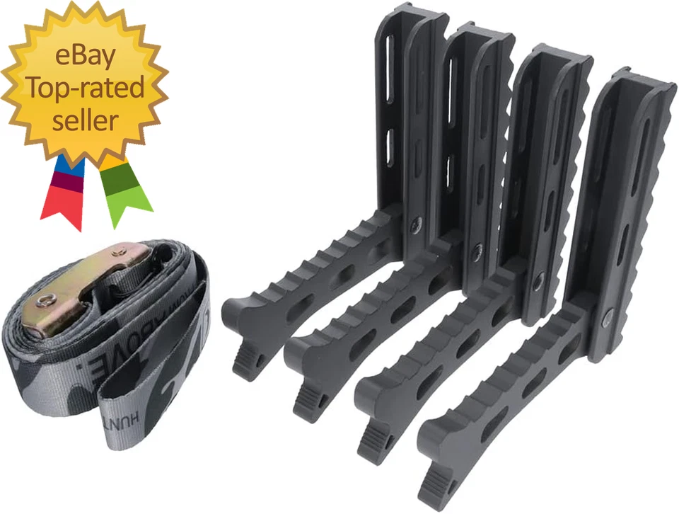 Hunting Climbing Tree Stand Bowhunting Folding Portable Helium 4 Steps with Stra - Image 2 of 4