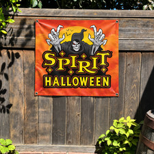 Spirit Halloween Jack The Reaper Banner 2ft x 22in Halloween Store Sign Decor